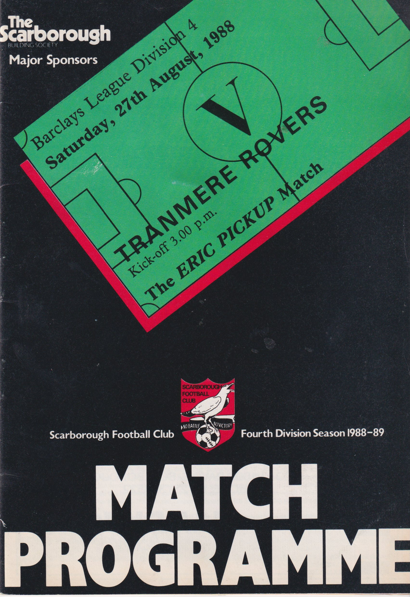 Scarborough v Tranmere Rovers match programme